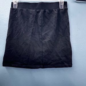 Black mini sweater skirt